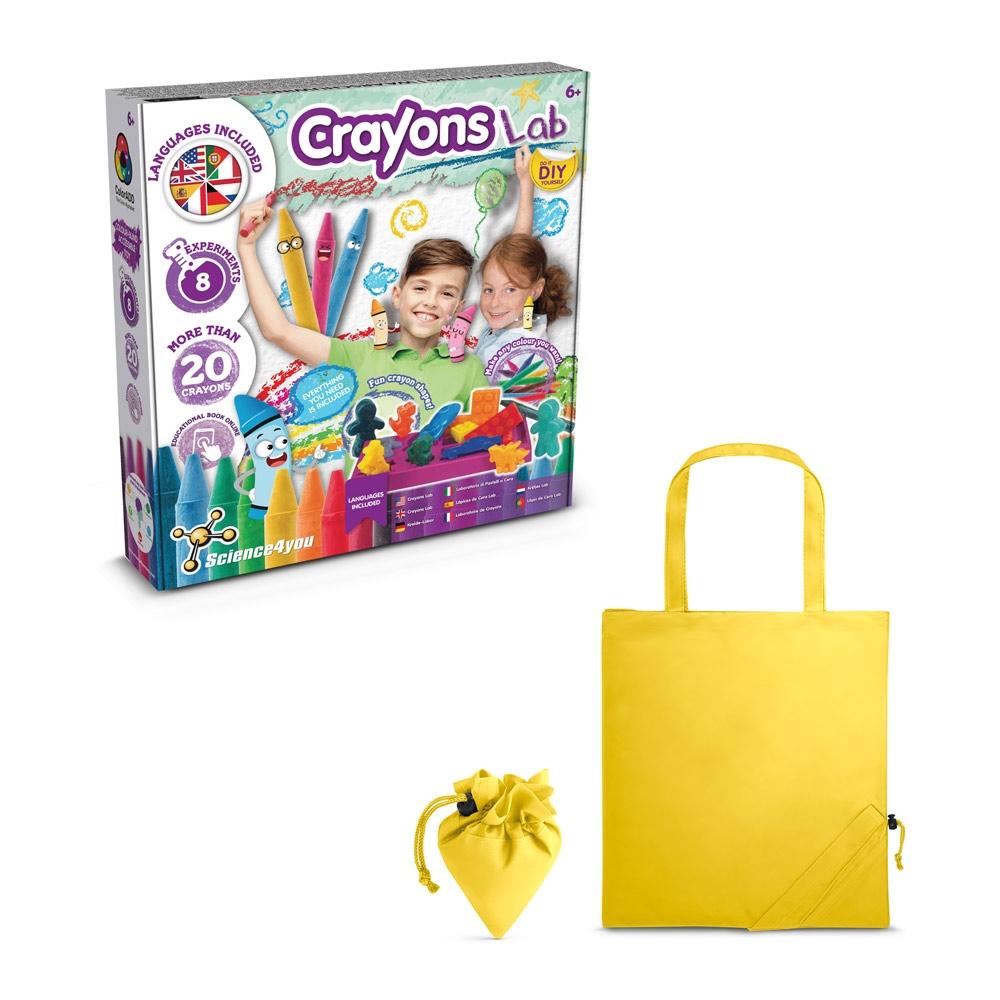 Crayon Factory Kit II. Joc educațional furnizat cu o pungă de cadou pliabilă 190T Galben