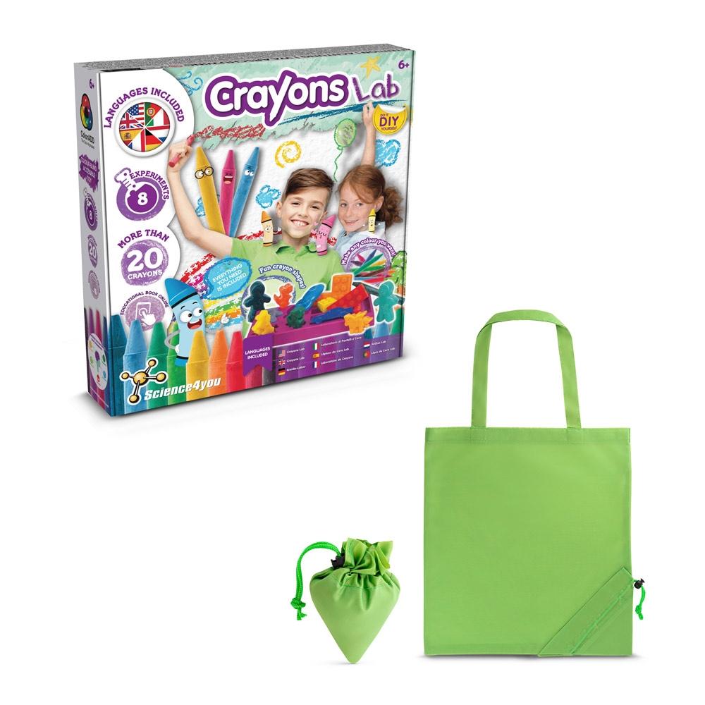 Crayon Factory Kit II. Joc educațional furnizat cu o pungă de cadou pliabilă 190T Verde deschis