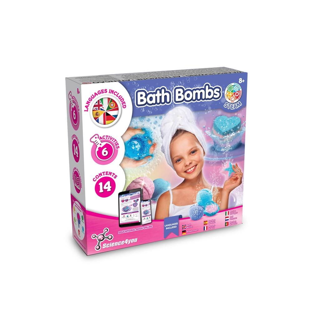 Bath Bombs Kit V. Joc educațional furnizat cu o pungă de cadou pliabilă 190T Negru
