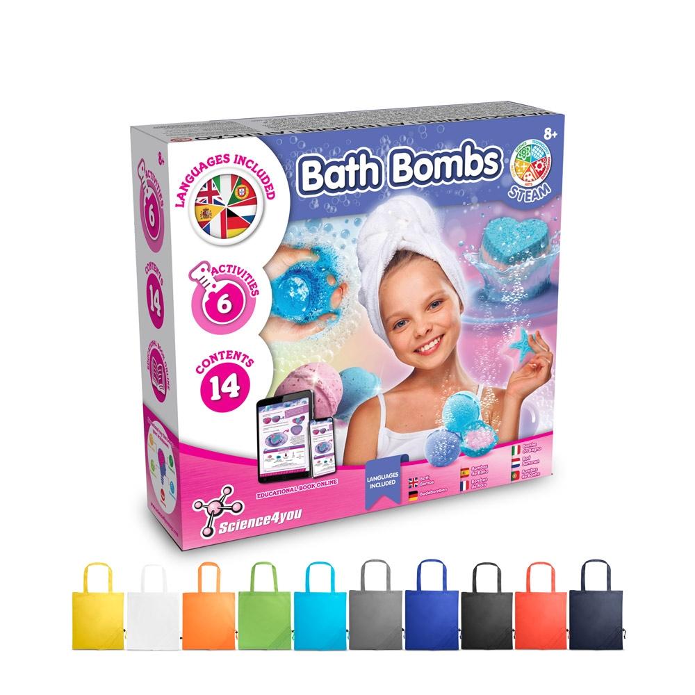 Bath Bombs Kit V. Joc educațional furnizat cu o pungă de cadou pliabilă 190T Albastru Royal