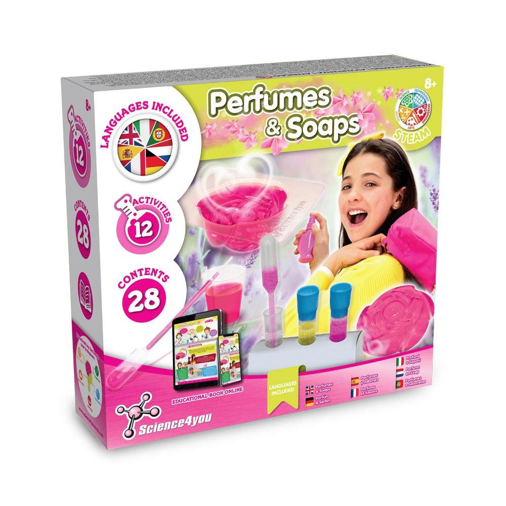 Perfume & Soap Factory Kit IV. Joc educațional furnizat cu o pungă cadou nețesută (80 g/m²) Roz