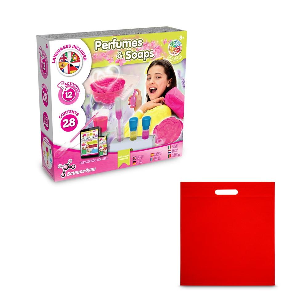 Perfume & Soap Factory Kit IV. Joc educațional furnizat cu o pungă cadou nețesută (80 g/m²) Roșu
