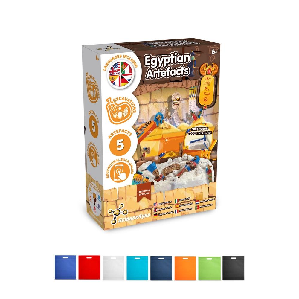 Ancient Egypt Excavation Kit IV. Joc educațional furnizat cu o pungă cadou nețesută (80 g/m²) Albastru Royal