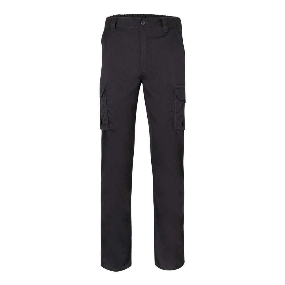 VL LUGH. Pantaloni stretch cu buzunare multiple (240 g/m²), din bumbac (46%), EME (38%) și poliester (16%) Negru 48