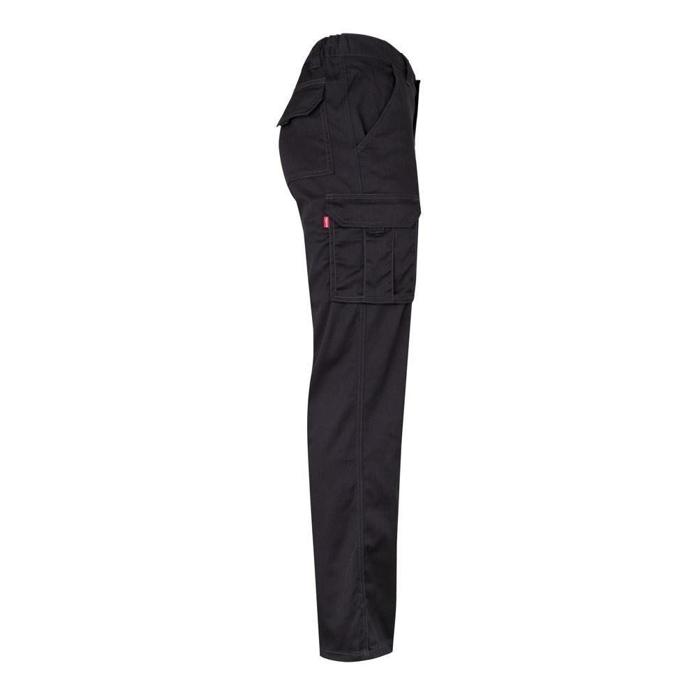 VL LUGH. Pantaloni stretch cu buzunare multiple (240 g/m²), din bumbac (46%), EME (38%) și poliester (16%) Negru 48