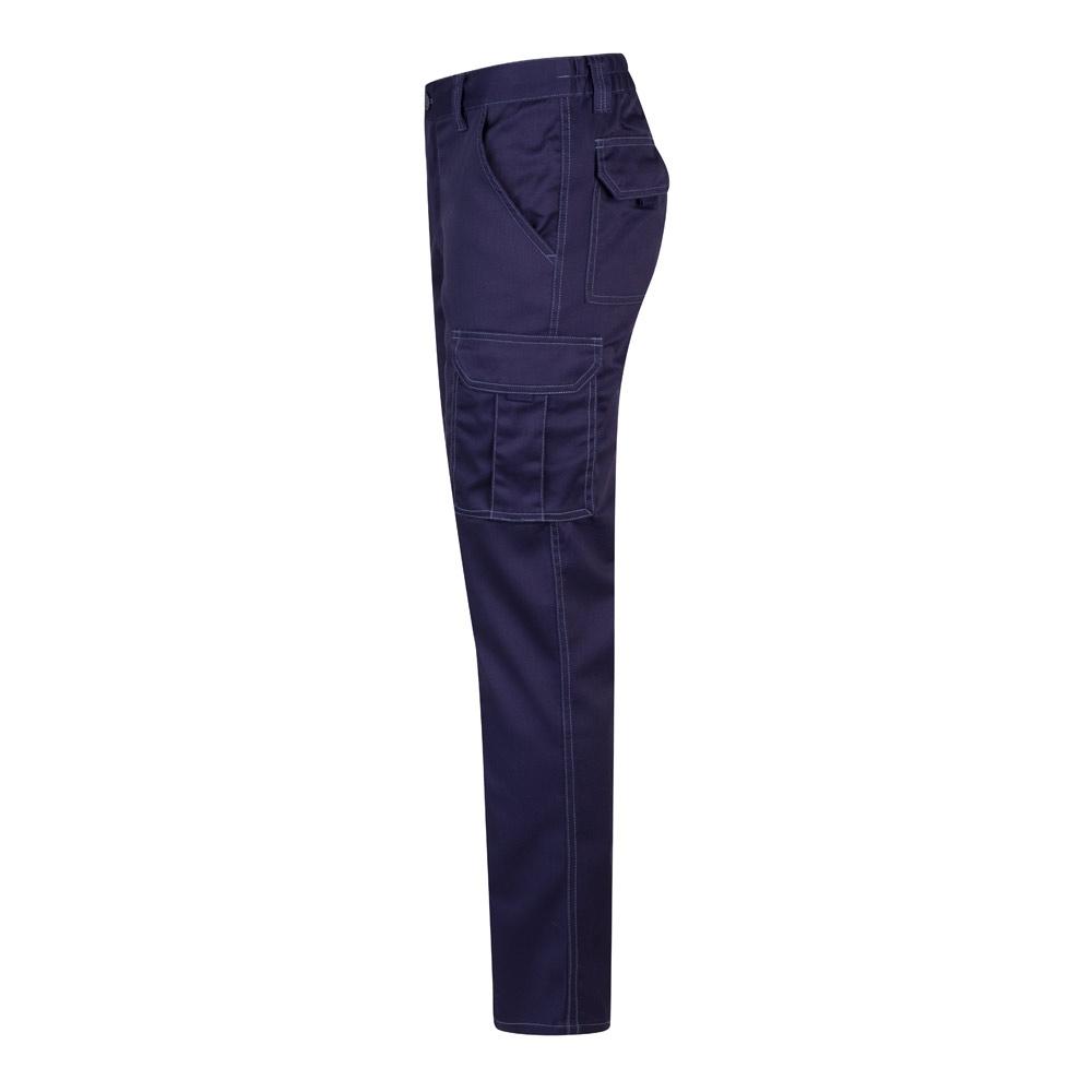 VL LUGH. Pantaloni stretch cu buzunare multiple (240 g/m²), din bumbac (46%), EME (38%) și poliester (16%) Albastru 44