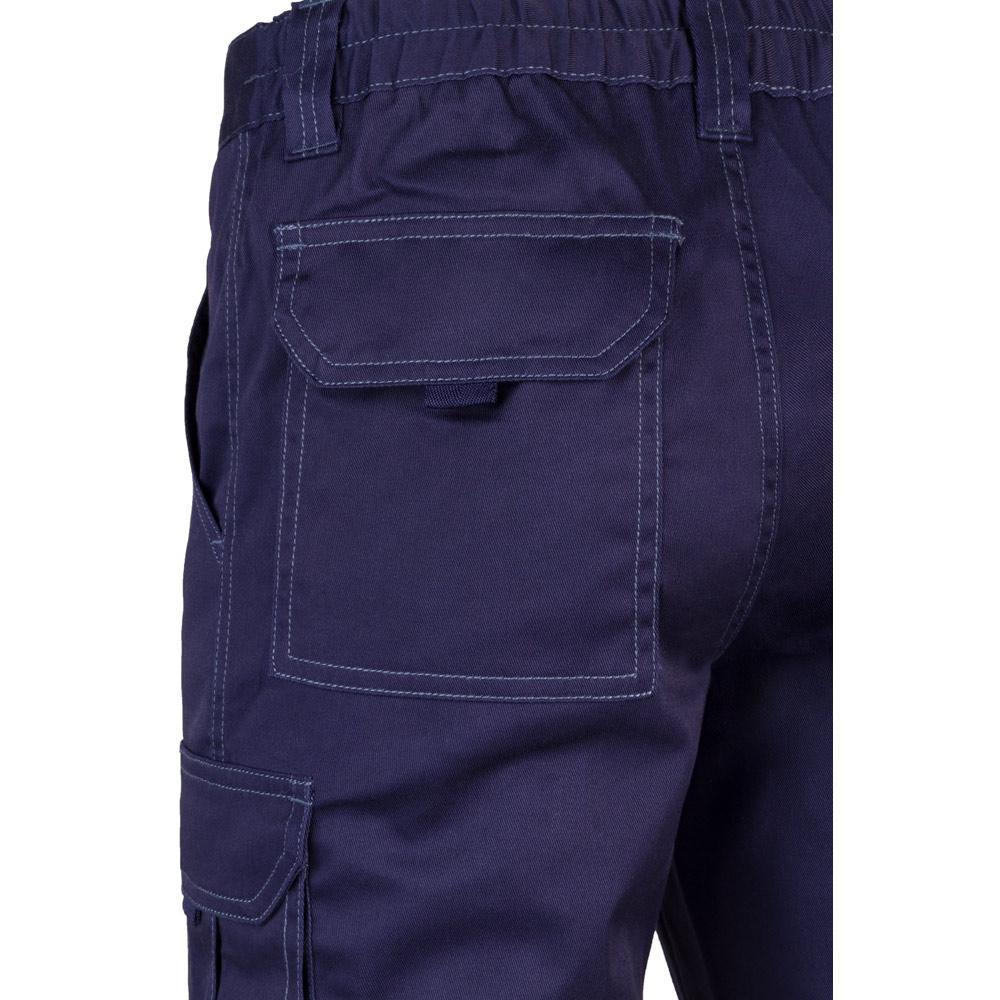 VL LUGH. Pantaloni stretch cu buzunare multiple (240 g/m²), din bumbac (46%), EME (38%) și poliester (16%) Albastru 44