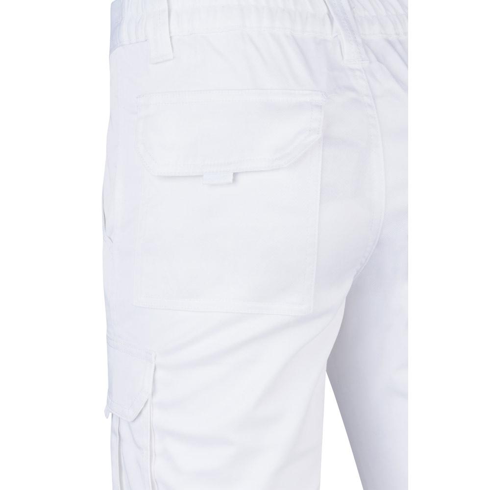 VL LUGH. Pantaloni stretch cu buzunare multiple (240 g/m²), din bumbac (46%), EME (38%) și poliester (16%) Alb 48