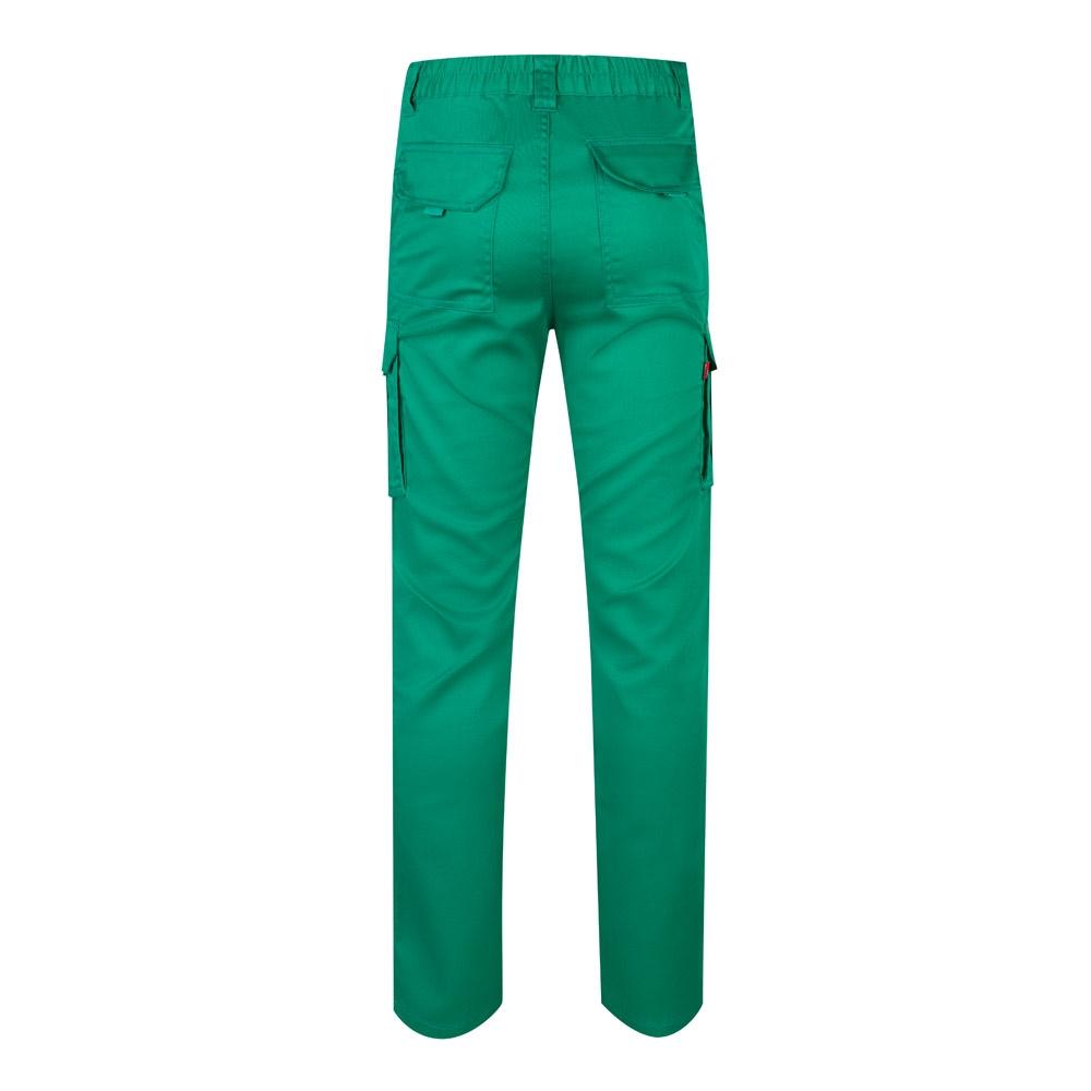 VL LUGH. Pantaloni stretch cu buzunare multiple (240 g/m²), din bumbac (46%), EME (38%) și poliester (16%) Verde 58