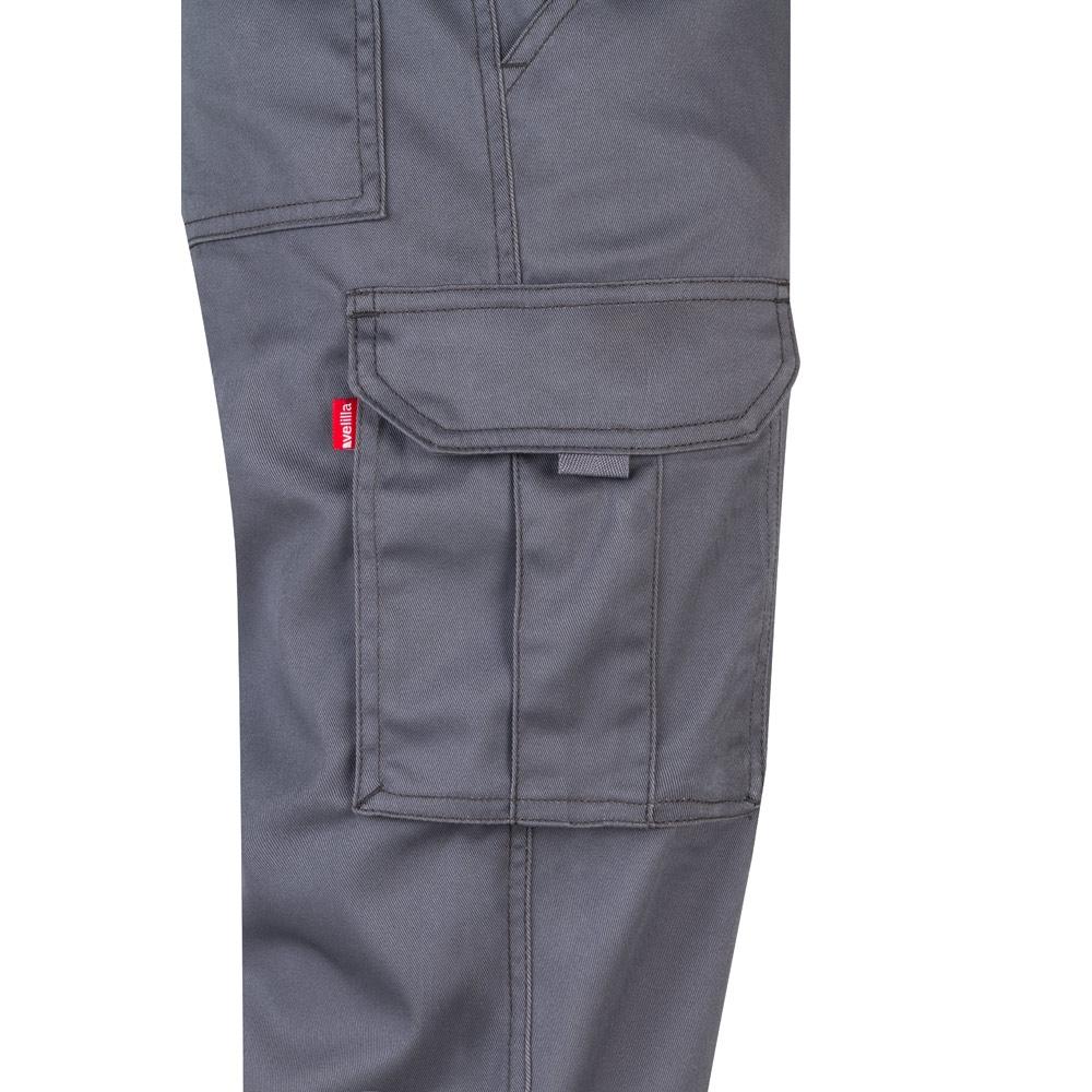 VL LUGH. Pantaloni stretch cu buzunare multiple (240 g/m²), din bumbac (46%), EME (38%) și poliester (16%) Gri 40