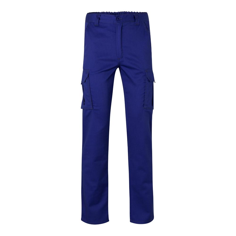 VL LUGH. Pantaloni stretch cu buzunare multiple (240 g/m²), din bumbac (46%), EME (38%) și poliester (16%) Albastru Royal