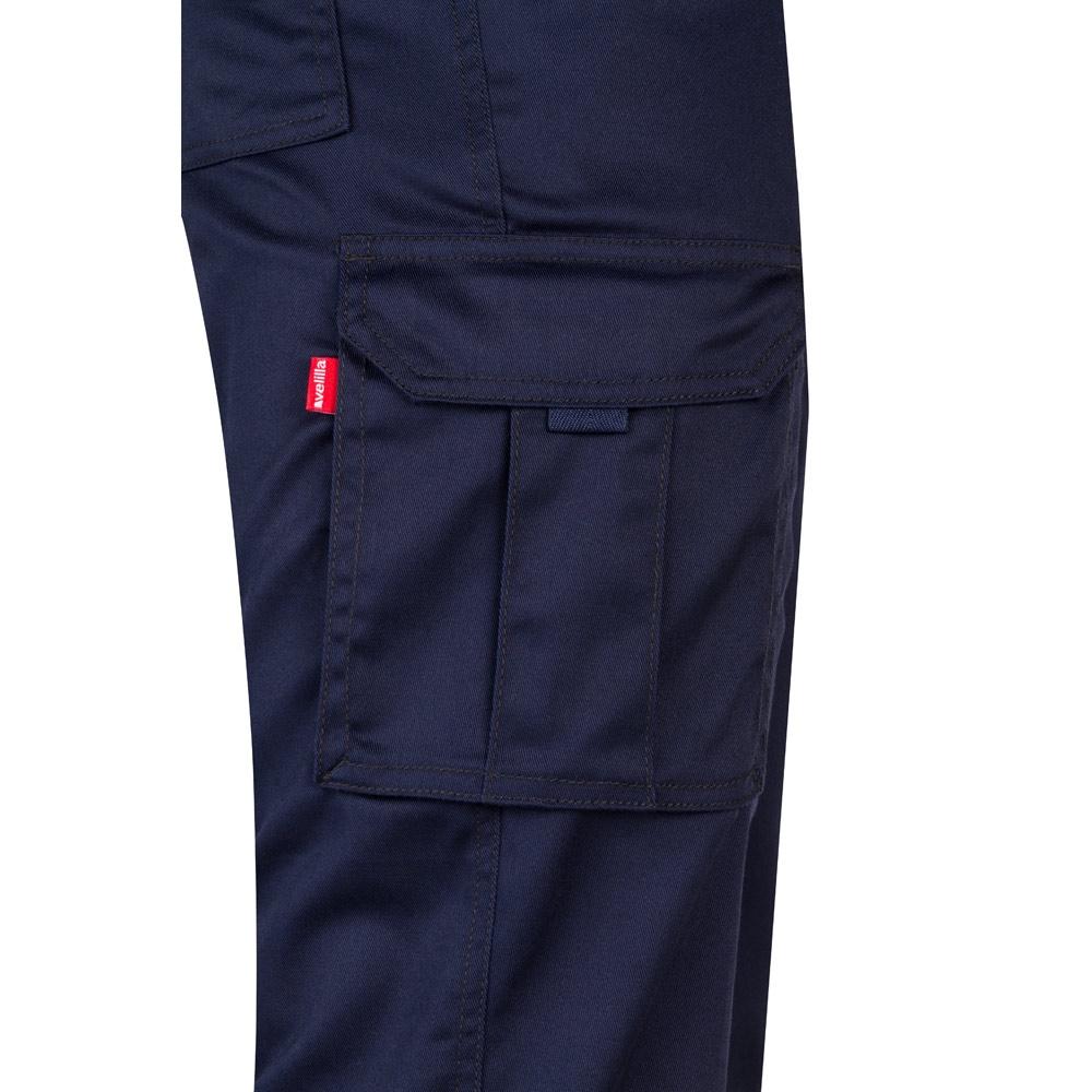 VL LUGH. Pantaloni stretch cu buzunare multiple (240 g/m²), din bumbac (46%), EME (38%) și poliester (16%) Albastru marin 48