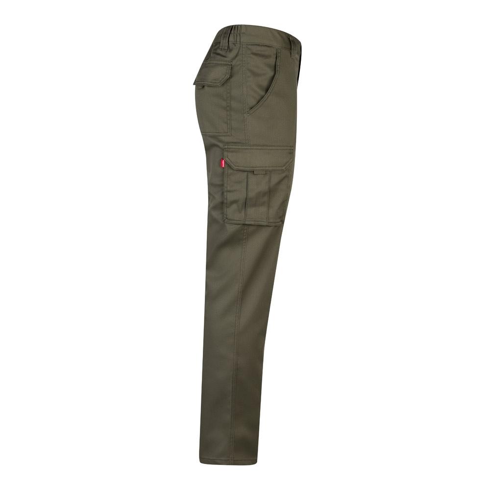 VL LUGH. Pantaloni stretch cu buzunare multiple (240 g/m²), din bumbac (46%), EME (38%) și poliester (16%) Verde armată 60