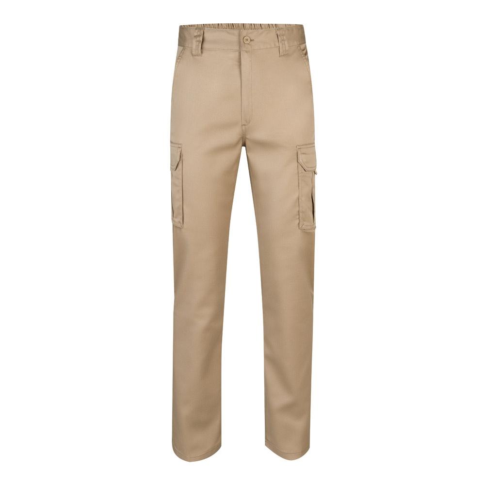 VL LUGH. Pantaloni stretch cu buzunare multiple (240 g/m²), din bumbac (46%), EME (38%) și poliester (16%) Natural deschis