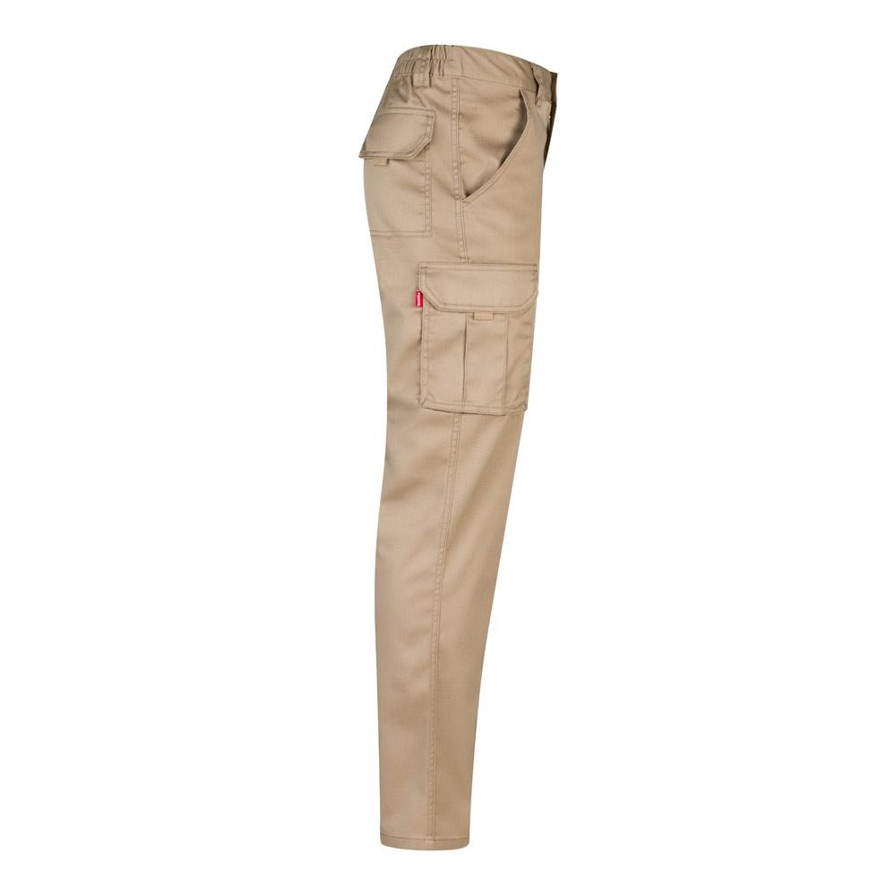 VL LUGH. Pantaloni stretch cu buzunare multiple (240 g/m²), din bumbac (46%), EME (38%) și poliester (16%) Natural deschis 64