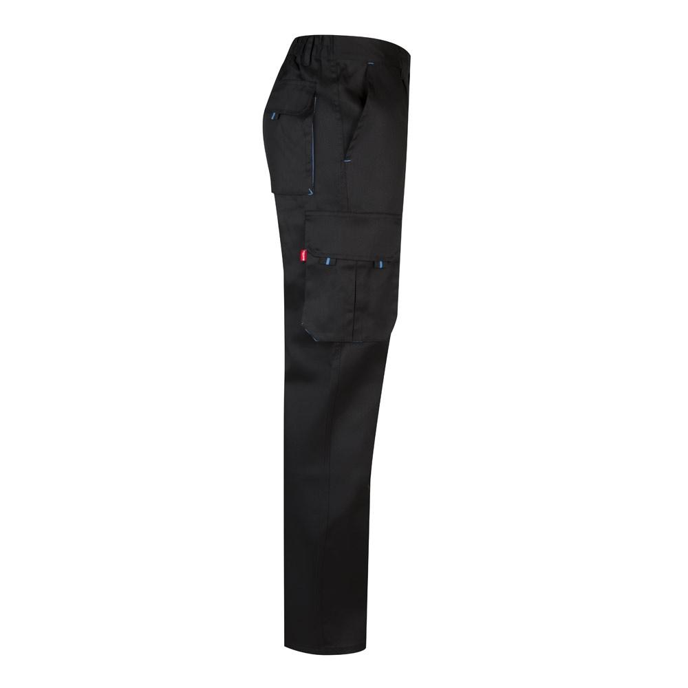 VL HYPNOS. Pantaloni de twill cu buzunare multiple în două tonuri (200g/m²), din bumbac (35%) și poliester (65%) Negru Albastru deschis 48