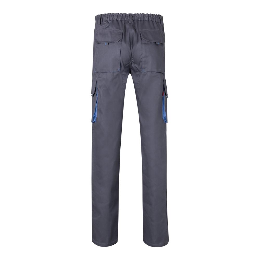 VL HYPNOS. Pantaloni de twill cu buzunare multiple în două tonuri (200g/m²), din bumbac (35%) și poliester (65%) Gri Albastru deschis 48
