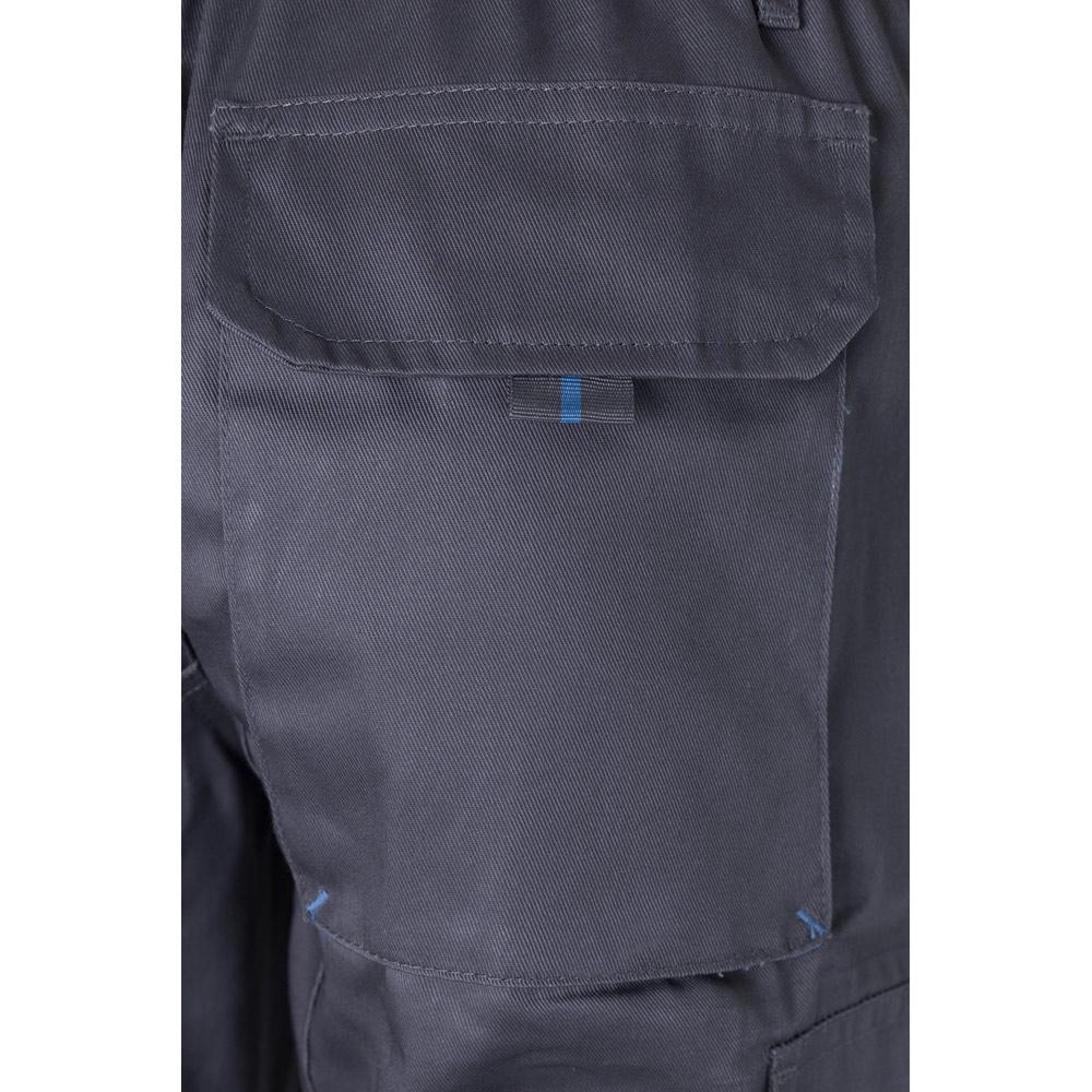 VL HYPNOS. Pantaloni de twill cu buzunare multiple în două tonuri (200g/m²), din bumbac (35%) și poliester (65%) Gri Albastru deschis 48