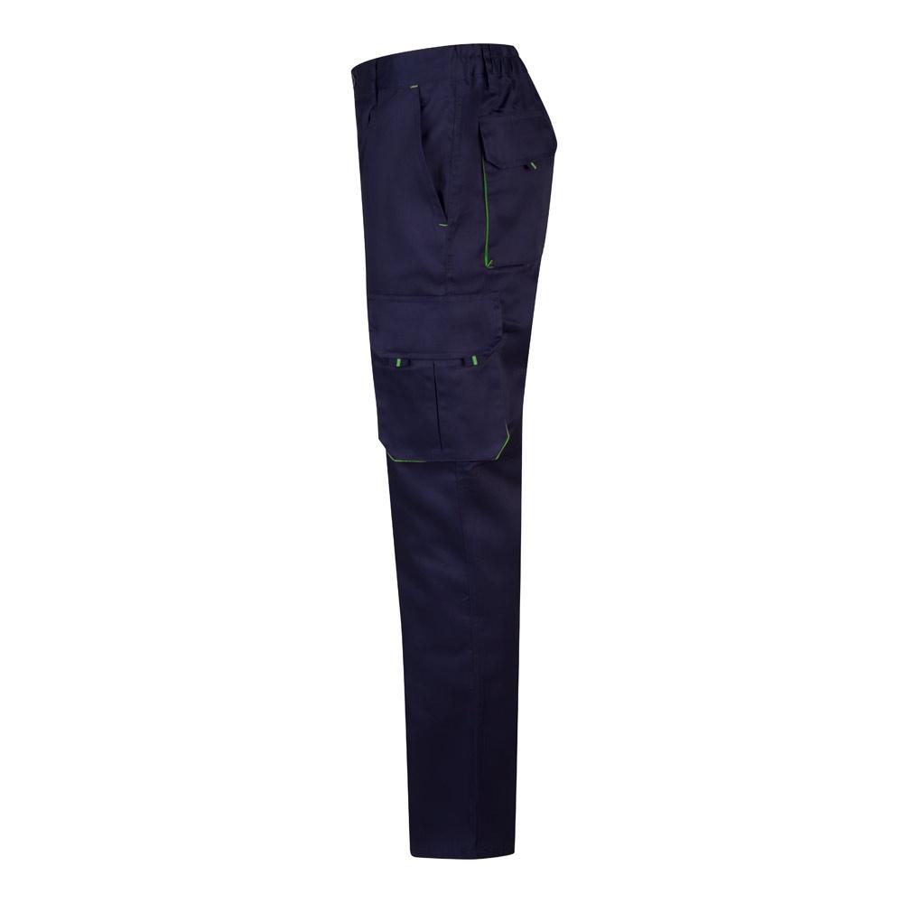 VL HYPNOS. Pantaloni de twill cu buzunare multiple în două tonuri (200g/m²), din bumbac (35%) și poliester (65%) Albastru Verde 34