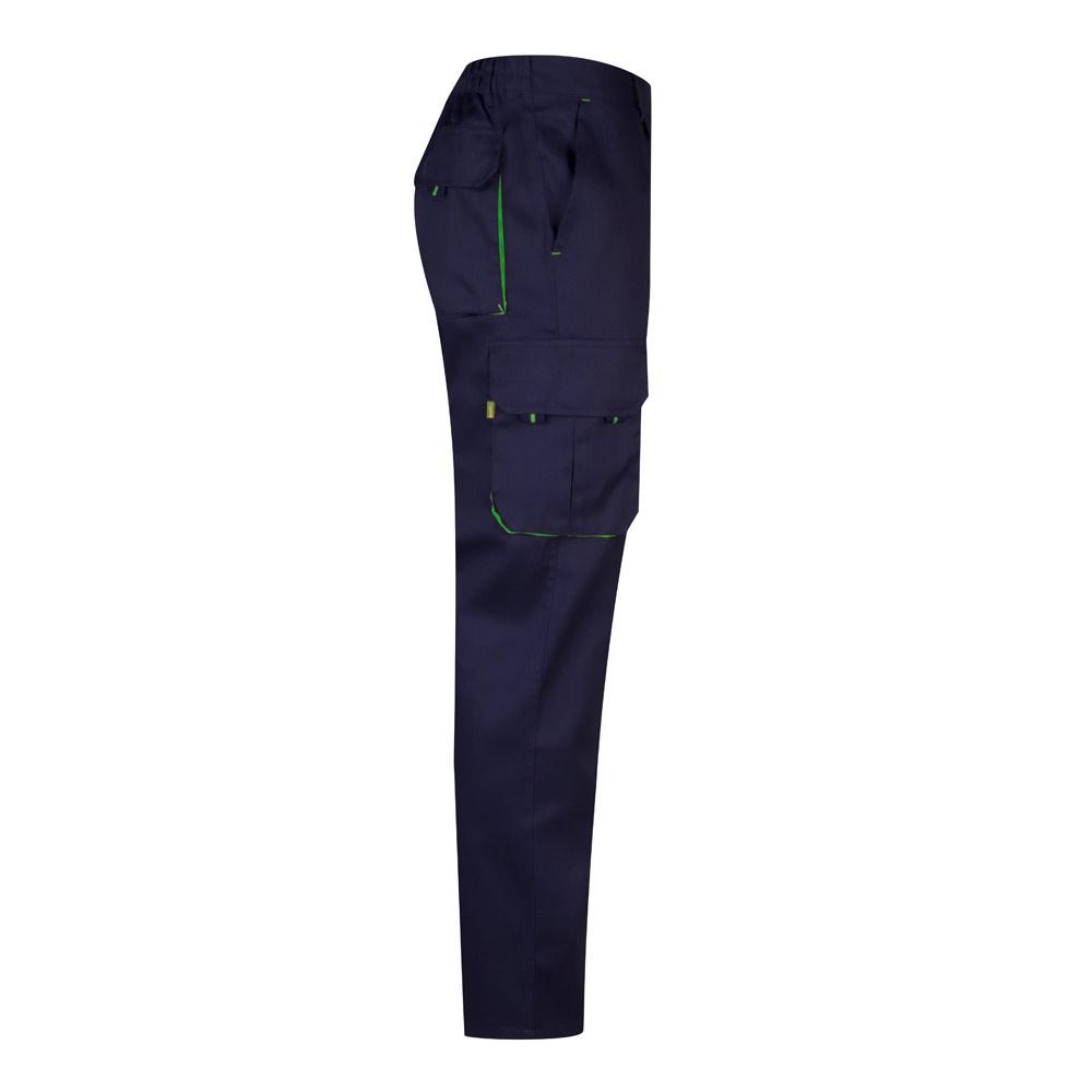VL HYPNOS. Pantaloni de twill cu buzunare multiple în două tonuri (200g/m²), din bumbac (35%) și poliester (65%) Albastru Verde 34