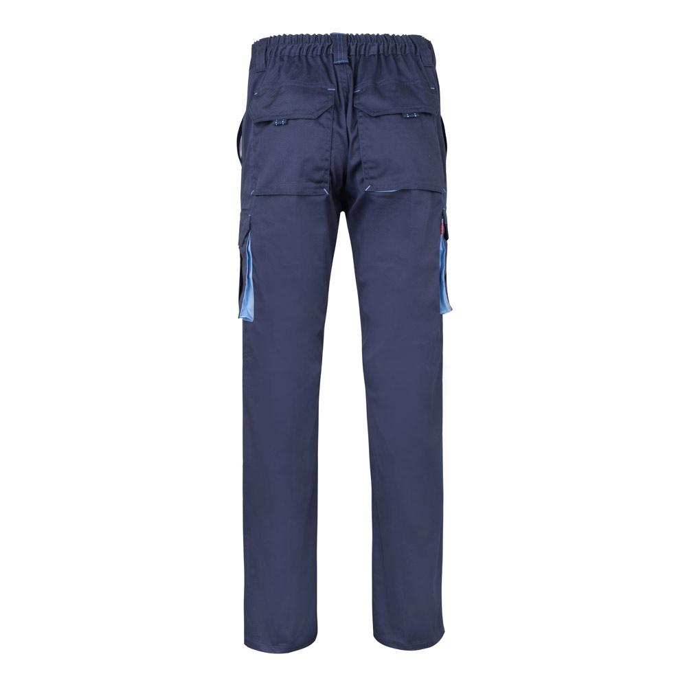 VL HYPNOS. Pantaloni de twill cu buzunare multiple în două tonuri (200g/m²), din bumbac (35%) și poliester (65%) Albastru Albastru deschis 34