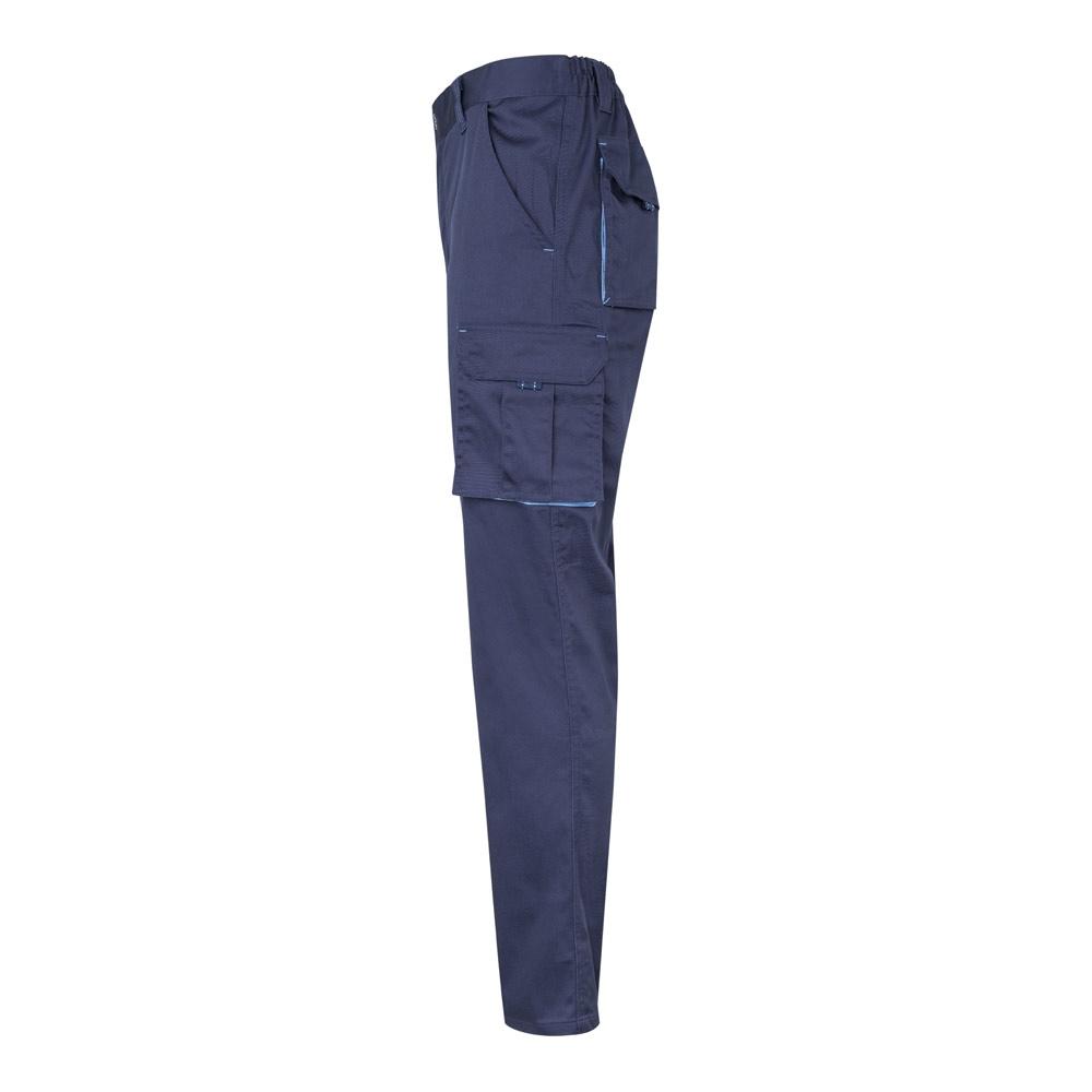 VL HYPNOS. Pantaloni de twill cu buzunare multiple în două tonuri (200g/m²), din bumbac (35%) și poliester (65%) Albastru Albastru deschis 34