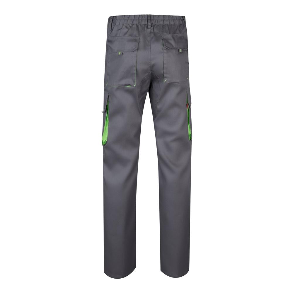VL HYPNOS. Pantaloni de twill cu buzunare multiple în două tonuri (200g/m²), din bumbac (35%) și poliester (65%) Gri Verde 44