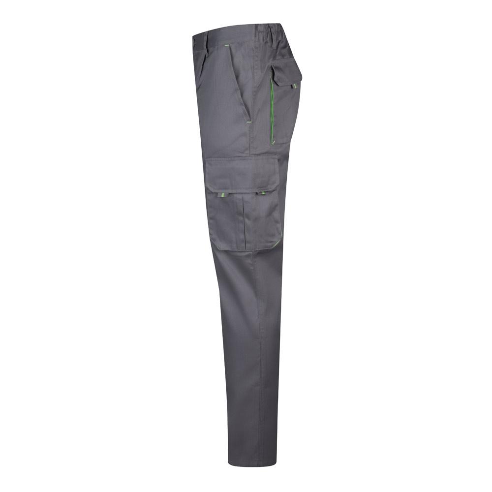 VL HYPNOS. Pantaloni de twill cu buzunare multiple în două tonuri (200g/m²), din bumbac (35%) și poliester (65%) Gri Verde 44
