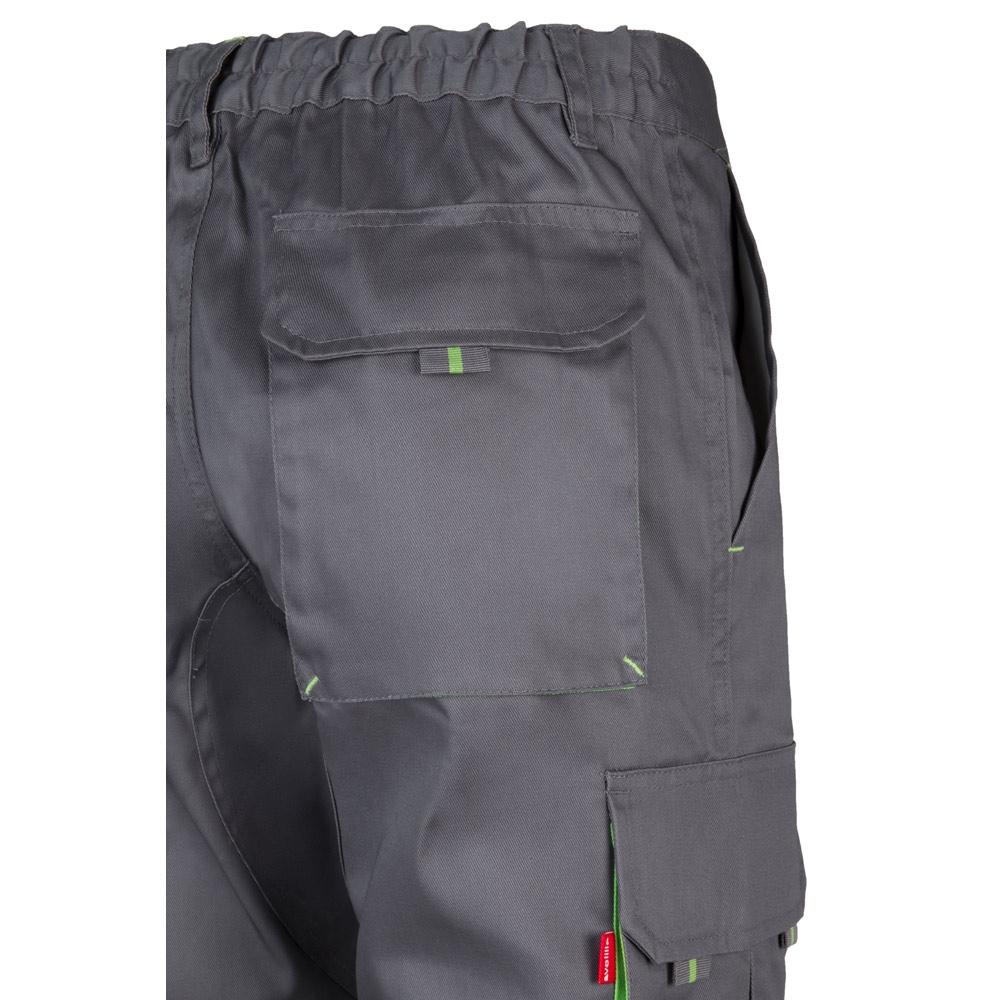 VL HYPNOS. Pantaloni de twill cu buzunare multiple în două tonuri (200g/m²), din bumbac (35%) și poliester (65%) Gri Verde 44