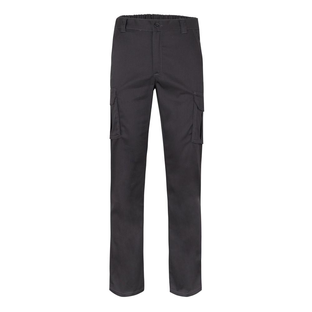 VL PAN. Pantaloni stretch cu buzunare multiple (290 g/m²), din bumbac (46%), EME (38%) și poliester (16%) Negru 34
