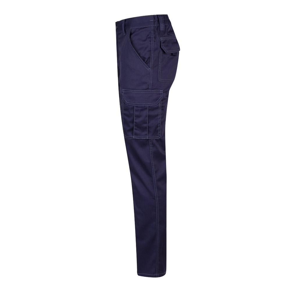 VL PAN. Pantaloni stretch cu buzunare multiple (290 g/m²), din bumbac (46%), EME (38%) și poliester (16%) Albastru 44