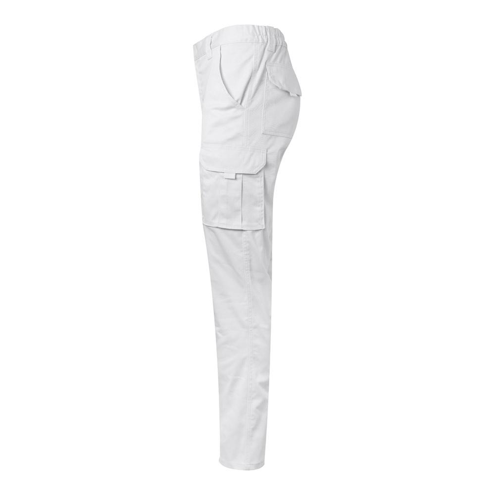 VL PAN. Pantaloni stretch cu buzunare multiple (290 g/m²), din bumbac (46%), EME (38%) și poliester (16%) Alb 40