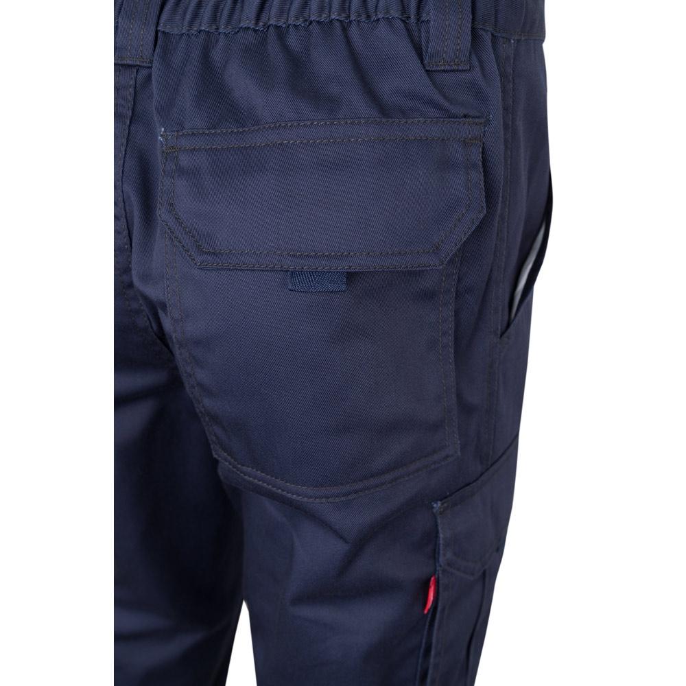 VL PAN. Pantaloni stretch cu buzunare multiple (290 g/m²), din bumbac (46%), EME (38%) și poliester (16%) Albastru marin 40