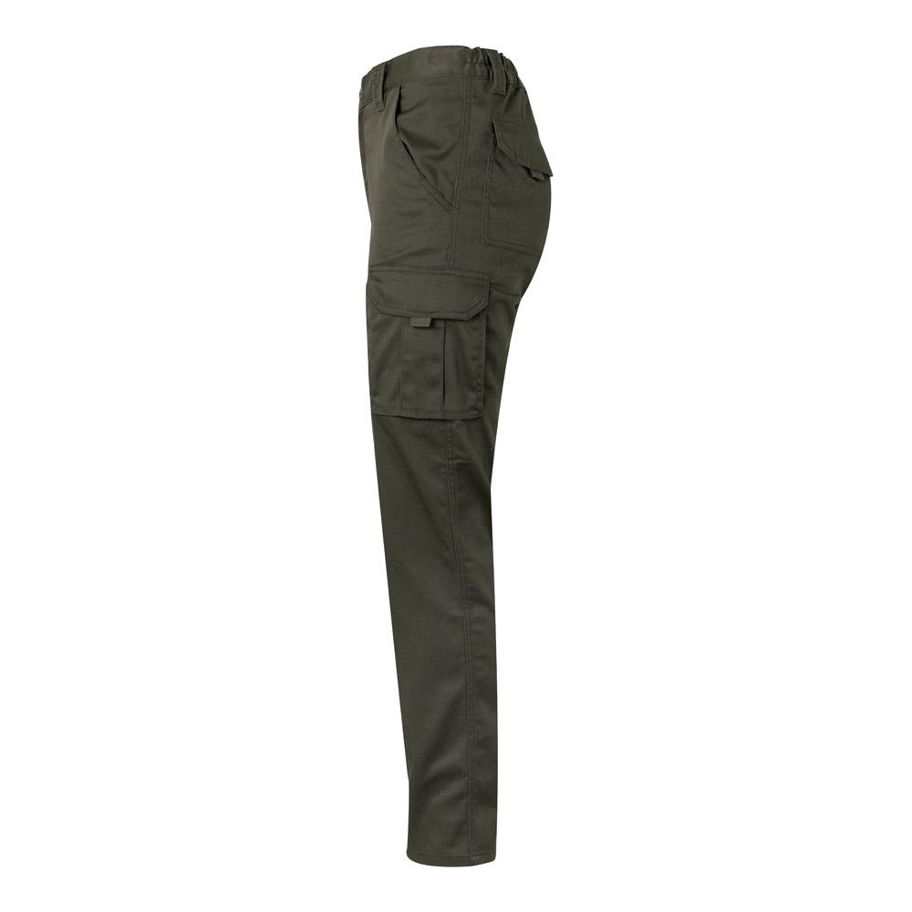 VL PAN. Pantaloni stretch cu buzunare multiple (290 g/m²), din bumbac (46%), EME (38%) și poliester (16%) Verde armată 40