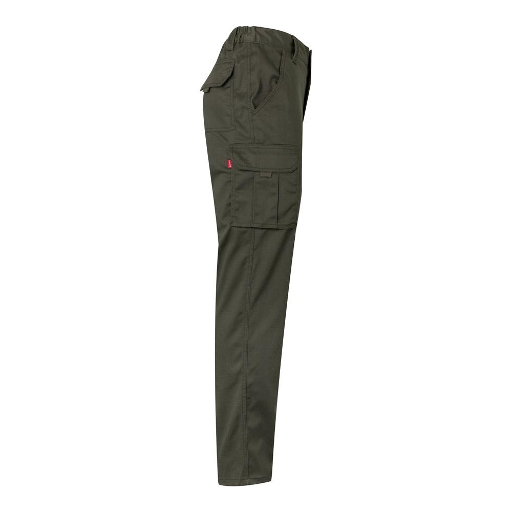 VL PAN. Pantaloni stretch cu buzunare multiple (290 g/m²), din bumbac (46%), EME (38%) și poliester (16%) Verde armată 40