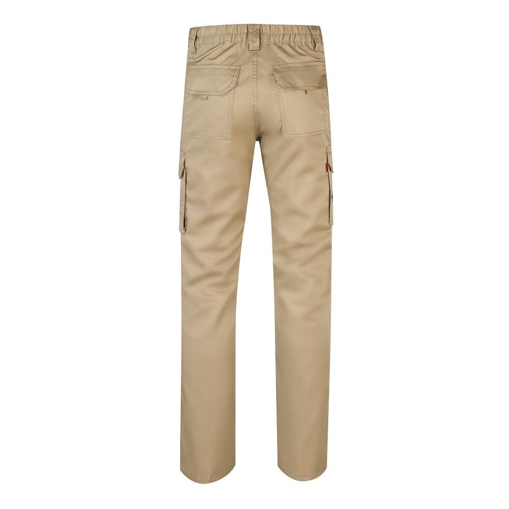 VL PAN. Pantaloni stretch cu buzunare multiple (290 g/m²), din bumbac (46%), EME (38%) și poliester (16%) Natural deschis 46