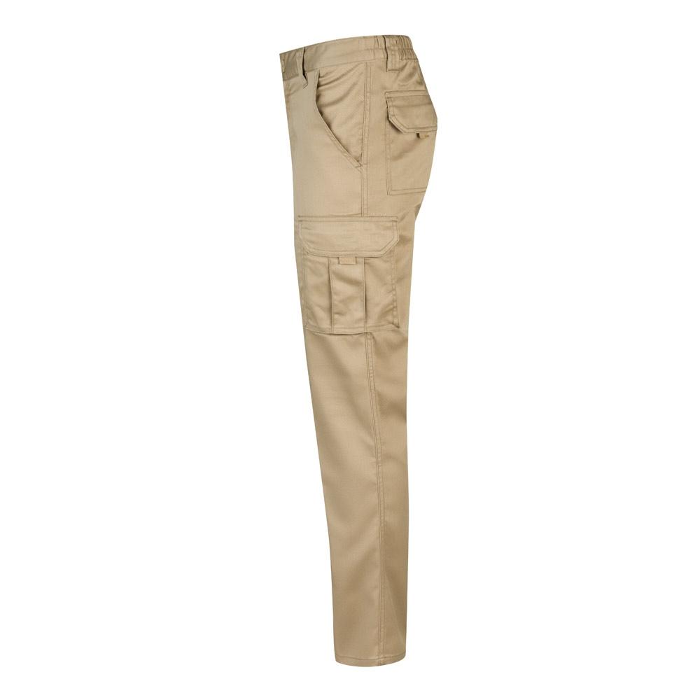 VL PAN. Pantaloni stretch cu buzunare multiple (290 g/m²), din bumbac (46%), EME (38%) și poliester (16%) Natural deschis 46