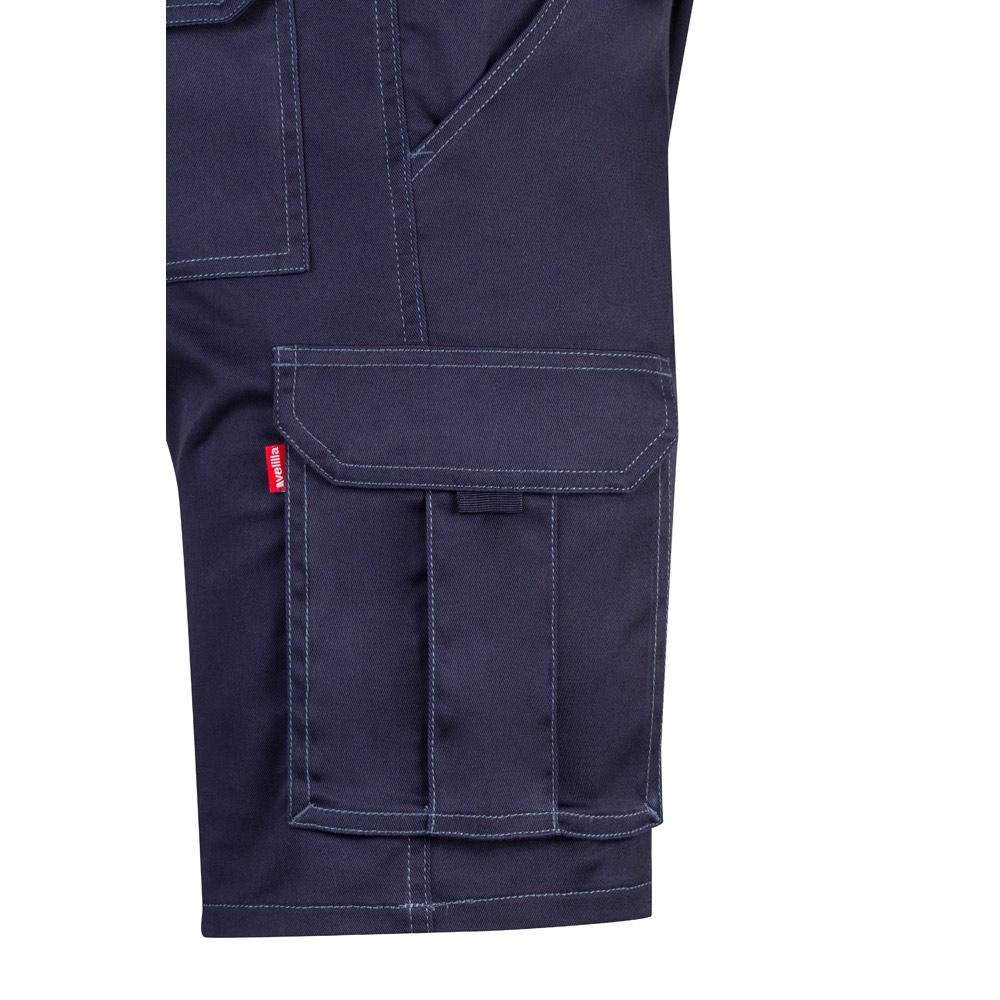 VL HEBE. Bermude elastice cu mai multe buzunare (240g/m²), din bumbac (46%), EME (38%) și poliester (16%) Albastru 46