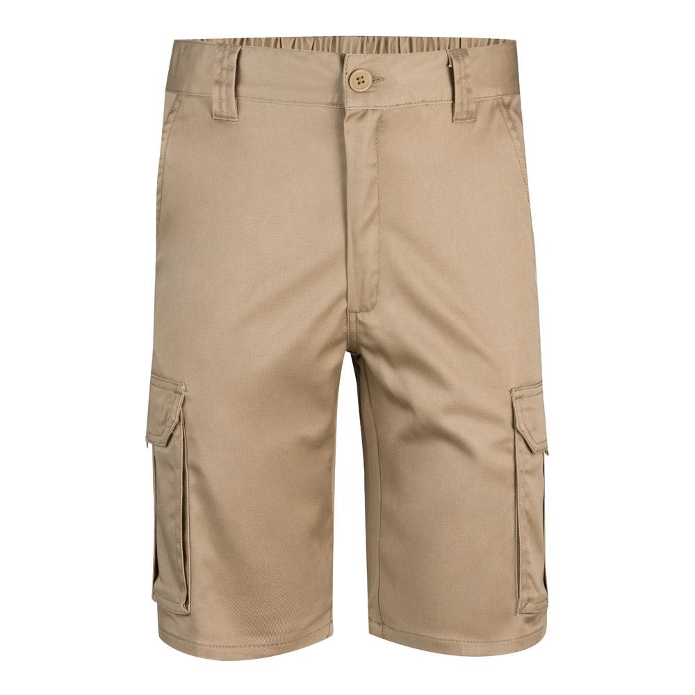 VL HEBE. Bermude elastice cu mai multe buzunare (240g/m²), din bumbac (46%), EME (38%) și poliester (16%) Natural deschis