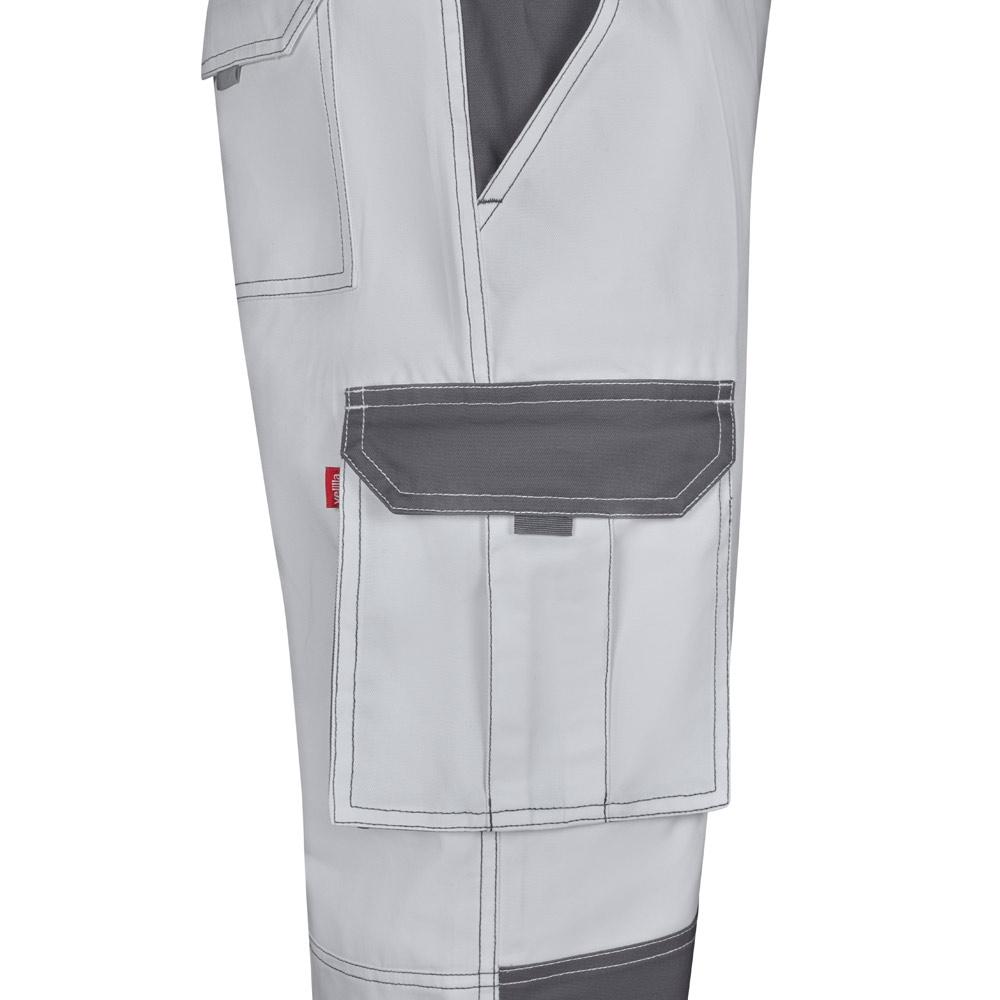 VL NJORD. Pantaloni din twill cu buzunare multiple în două tonuri (240 g/m²), din bumbac (35%) și poliester (65%) Alb 58