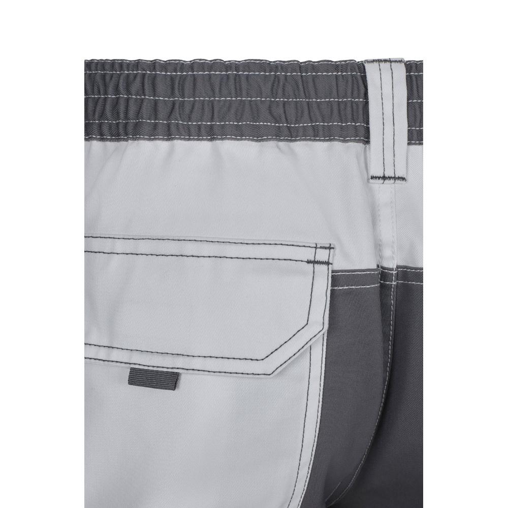 VL NJORD. Pantaloni din twill cu buzunare multiple în două tonuri (240 g/m²), din bumbac (35%) și poliester (65%) Alb 58