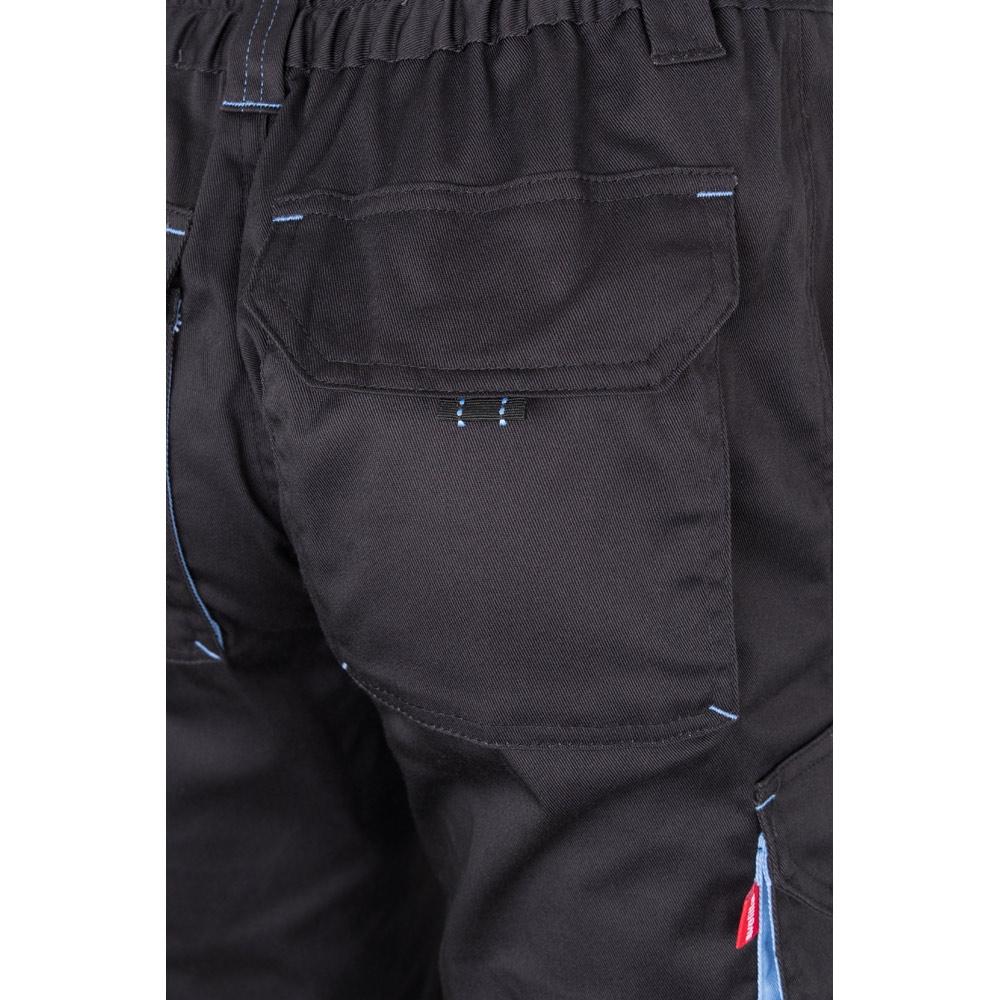 VL FIDES. Pantaloni extensibili cu buzunare multiple (240g/m²), în două tonuri, din bumbac (46%), EME (38%) și poliester (16%) Gri Albastru deschis 36