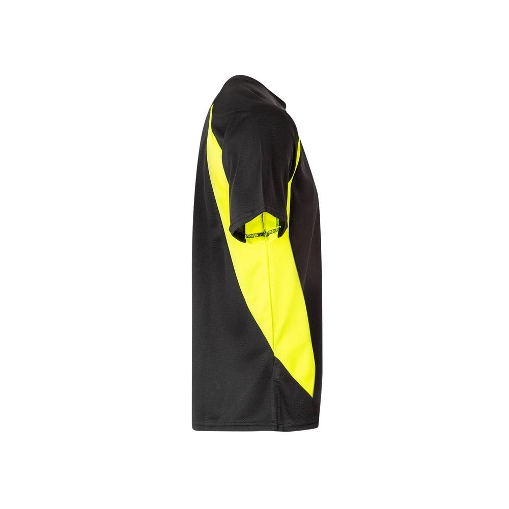 VL SLAYER. Tricou tehnic bicolor bird-eye (160g/m²), din poliester (100%) Negru Galben L