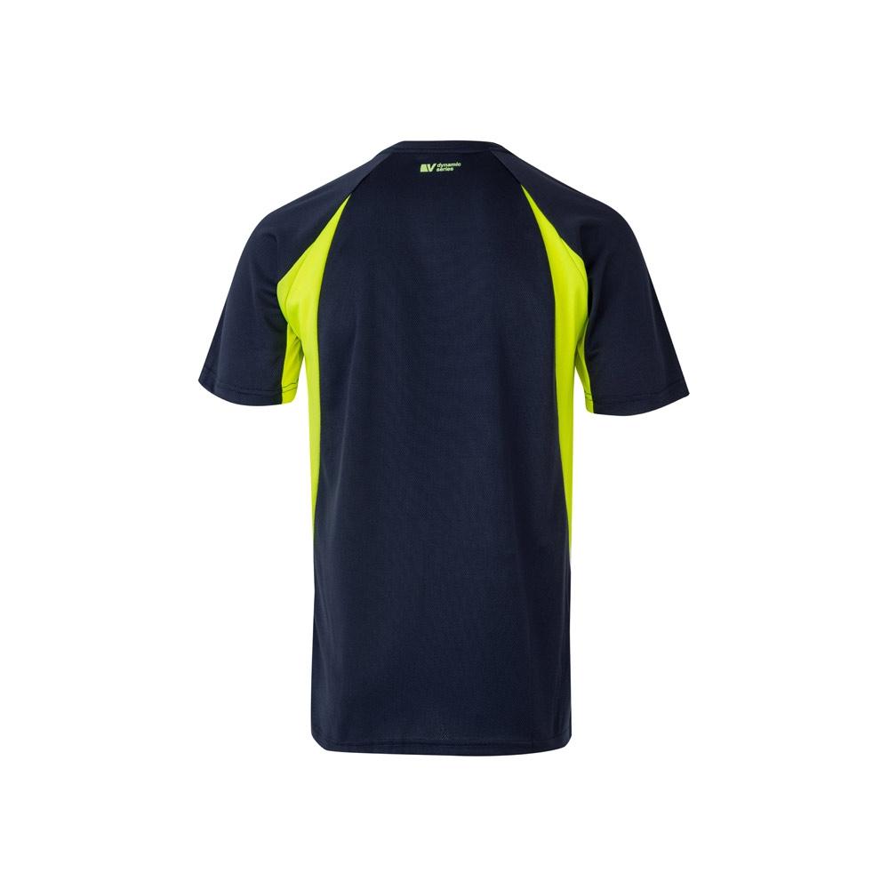 VL SLAYER. Tricou tehnic bicolor bird-eye (160g/m²), din poliester (100%) Albastru Galben S