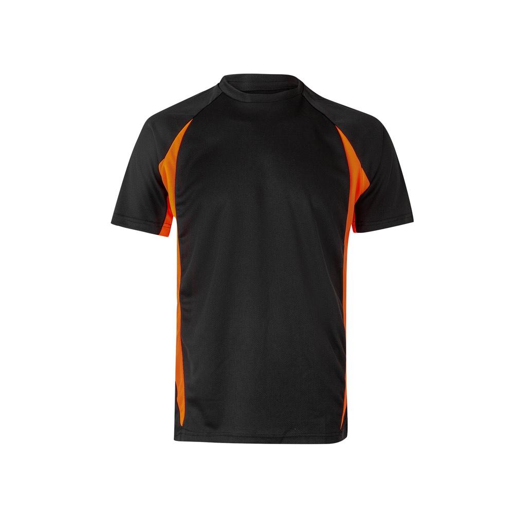 VL SLAYER. Tricou tehnic bicolor bird-eye (160g/m²), din poliester (100%) Negru Portocaliu