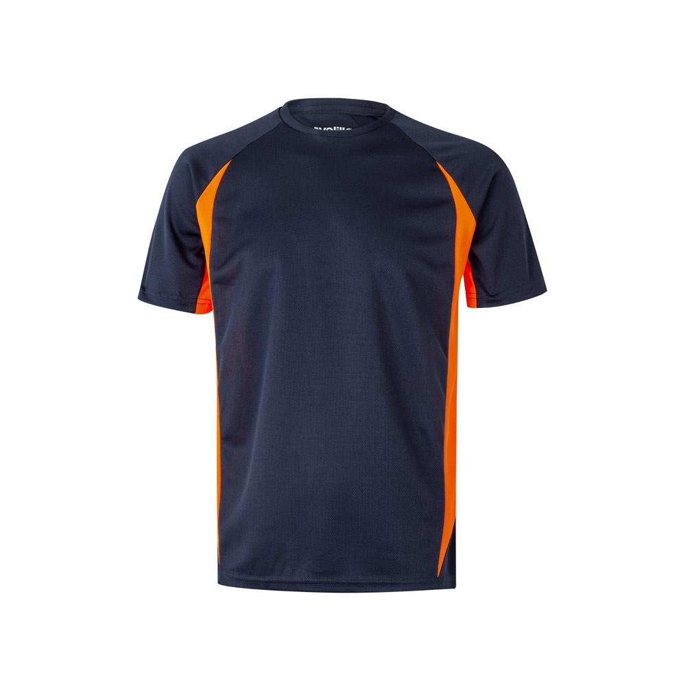 VL SLAYER. Tricou tehnic bicolor bird-eye (160g/m²), din poliester (100%) Albastru Portocaliu 3XL
