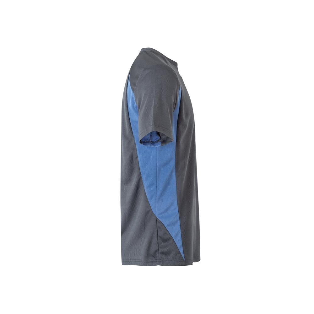 VL SLAYER. Tricou tehnic bicolor bird-eye (160g/m²), din poliester (100%) Gri Albastru deschis S