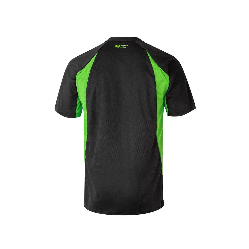 VL SLAYER. Tricou tehnic bicolor bird-eye (160g/m²), din poliester (100%) Negru Verde XL
