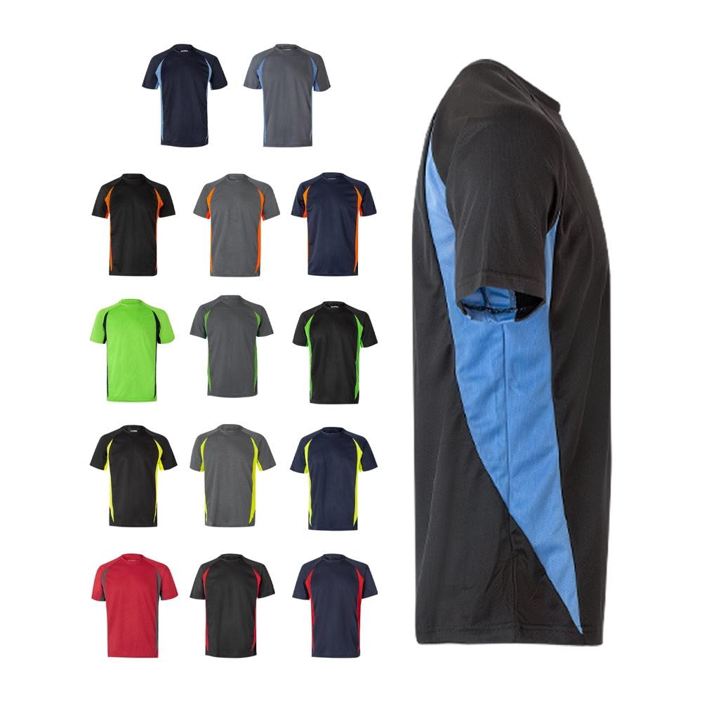 VL SLAYER. Tricou tehnic bicolor bird-eye (160g/m²), din poliester (100%) Negru Galben L