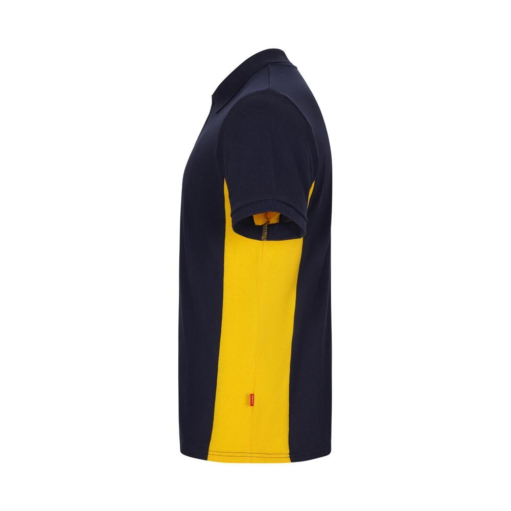 VL SUPAY. Tricou polo piqué bicolor (180g/m²), cu mânecă scurtă, din bumbac (60%) și poliester (40%) Albastru Galben XXL